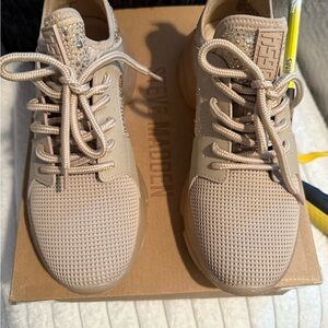 Steve Madden Taupe Lace-Up Sneakers